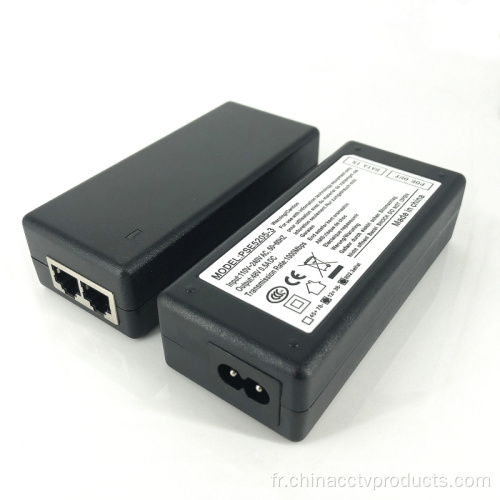 Puissance de 1000 Mbps sur Ethernet Gigabit Poe Injecteur 2Ports